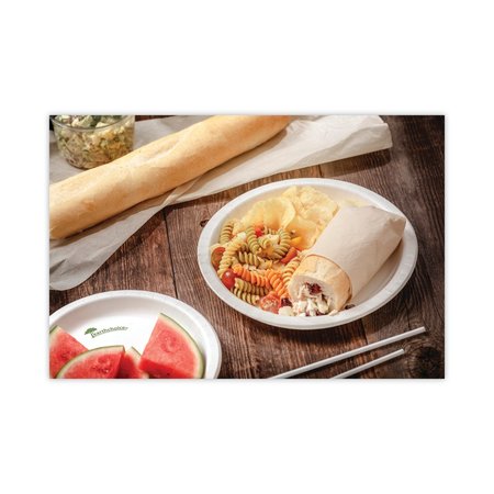 Pactiv EarthChoice Pressware Compostable Dinnerware, Plate, 6", White, PK750 PK PSP06EC